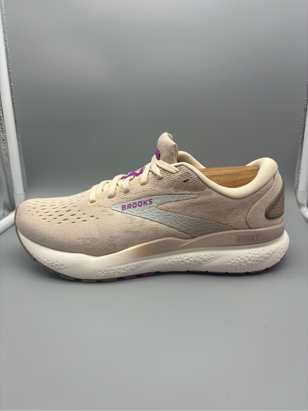 Brooks | Ghost 16 Running Shoes - Almond Peach Purple ; Womens 8.5